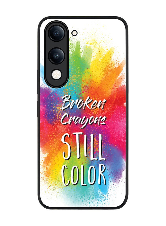For vivo Y29s 5G / Y19s 5G Case,Slim fit Camera Protection, Shockproof Thin Phone cover  -  Broken Colors